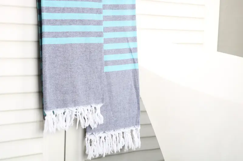 Turkish Beach Towel Bulk, Monogram Beach Towel, Bridal Shower Favor, Wedding Gift, 70x36 Cotton Striped Towel, Decorative Towel, Bachelorette Gifts - 8