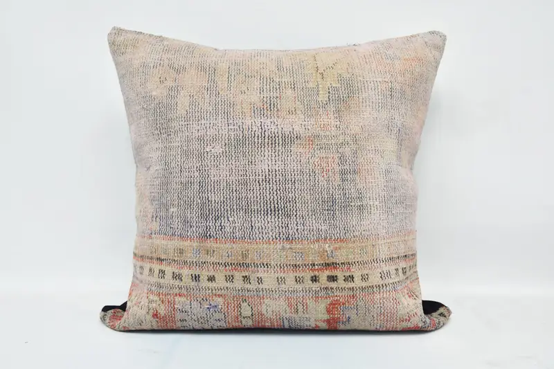 28x28 Beige Cushion Case, Vintage Kilim Pillow, Kilim Cushion Sham, Wholesale Cushion Cover, Boho Pillow Sham Cover, Pillow Sham - 1