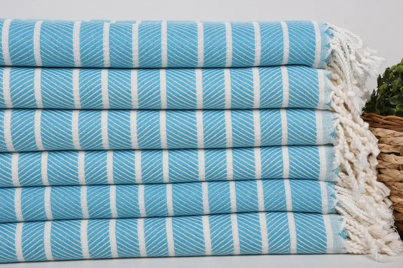 Scarf Towel, Quick-Dry Beach Towel, 70x40 Bamboo Herringbone Towel, Wedding Gift, Bachelorette Party Favor, Turkish Beach Towel Bulk, Organic towel - 2