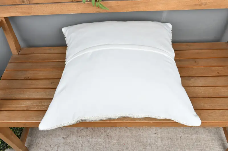 Cozy Throw Pillow, 24x24 White Pillow Cover, Retro Cushion, Gift Pillow, Home Decor Pillow, Throw Kilim Pillow, Pillow Cover - 5