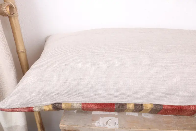 16x43 Red Pillow Case, Kilim Cushion Sham, Cushion Case, Office Chair Pillow Sham, Ethnical Kilim Rug Pillow, Interior Designer Pillow - 7