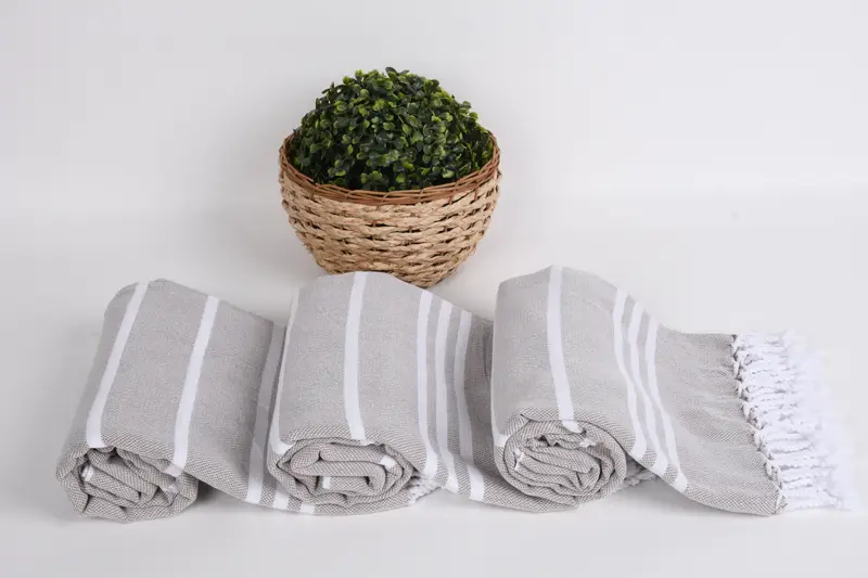 70x40 Cotton Striped Towel, Wedding Shower Gift, Soft towel, Bachelor Party Favors, Thin towel, Personalized Wedding Gift, Bachelorette Beach Towel - 8