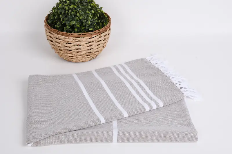 70x40 Cotton Striped Towel, Wedding Shower Gift, Soft towel, Bachelor Party Favors, Thin towel, Personalized Wedding Gift, Bachelorette Beach Towel - 4