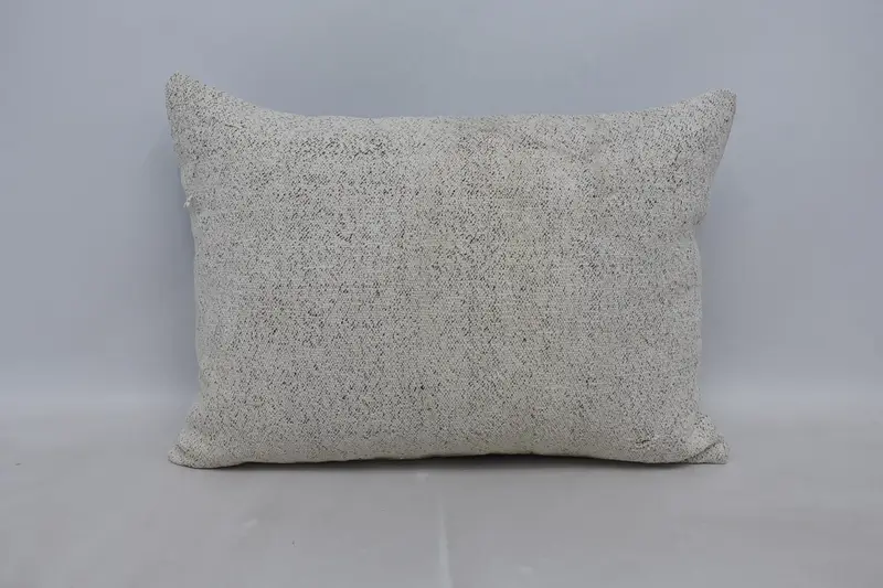 Vintage White Rustic Cushion Case, Plaid 20x28 inch Moroccan Euro Sham - 1