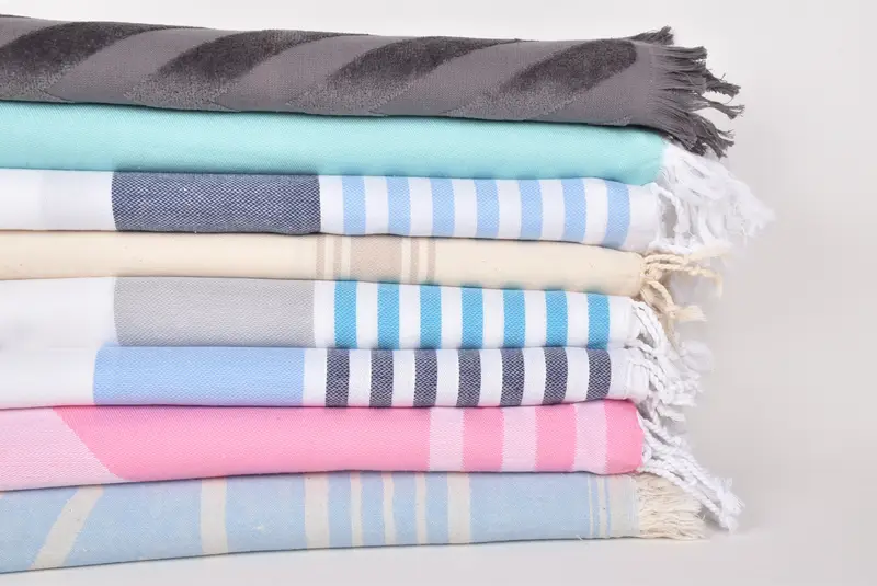 Handwoven Turkish Towel, Pool Towels, Large Turkish Towel, Quick-dry peshtemal, Embroidered Towel, 70x40 Cotton Set of 8 Towel, Bachelor Gift - 2