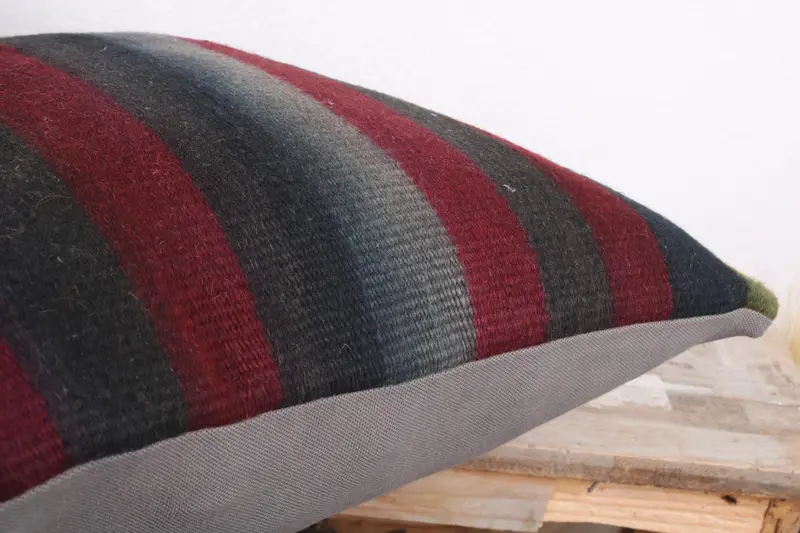 Handmade Kilim Cushion, 18x18 Red Cushion, Home Decor Pillow, Toss Cushion Case, Turkish Bench Pillow Case, Vintage Pillow, Cushion Cover - 6