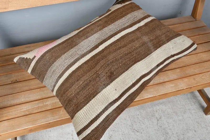 Pillow for Sofa, Toss Pillow Sham, Cushion Cover, 20x28 Beige Cushion Case, Kilim Pillow, Antique Pillows, Boho Throw Pillow Cover - 2