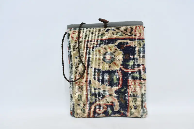 調節可能なストラップ付きキリムバッグ、ウエスタン＆カウボーイスタイルのウールクロスボディ