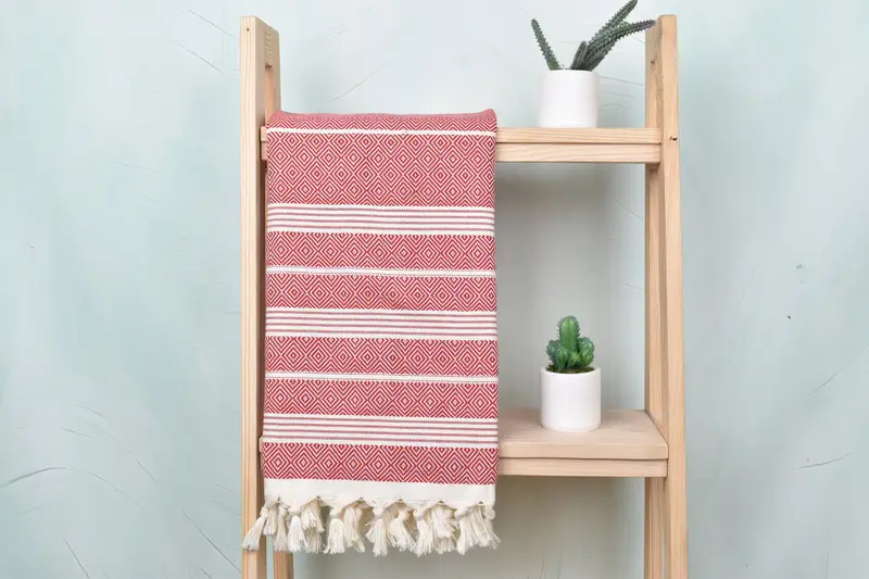 Towel With Name, Embroidered Beach Towel, Cotton towel, Gift For Coworker, 70x38 Cotton Diamond Towel, Monogrammed Beach Towel, Sand-free towel - 8