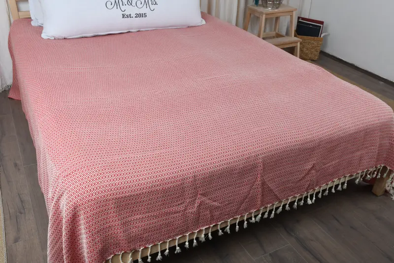 Personalized Blanket, 96x80 Cotton Diamond Towel, Organic Throw, Best Friend Gift Ideas, Throw Blanket Couch, Custom Shower Curtain, Turkish Blanket - 8