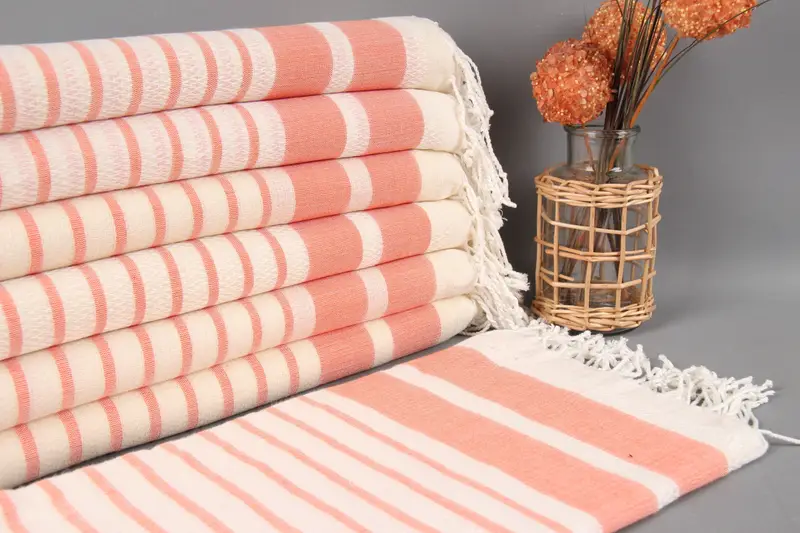 Spa Towel, Soft towel, 70x40 Cotton Striped Towel, Bachelorette Party Favors, Sand-resistant towel, Handwoven Turkish bath towel, House Warming Gift - 1