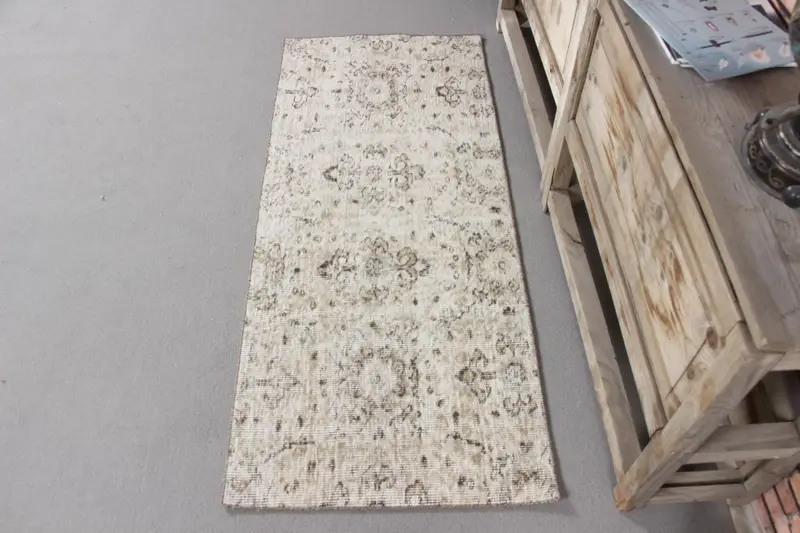 Beige & Brown Polka Dot Rug, 2.1x4.9 ft Chic Decor