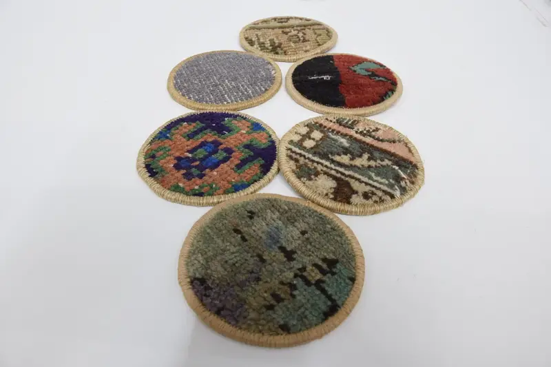 Bohemian Round Coaster, Red and Orange Coaster