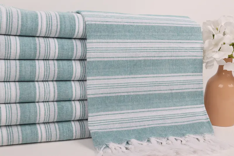 Gym Towel, Lightweight towel, Valentines Day Gift, Organic Cotton Towel, 70x40 Cotton Striped Towel, Bachelorette Party Decorations, Wedding Gift - 2