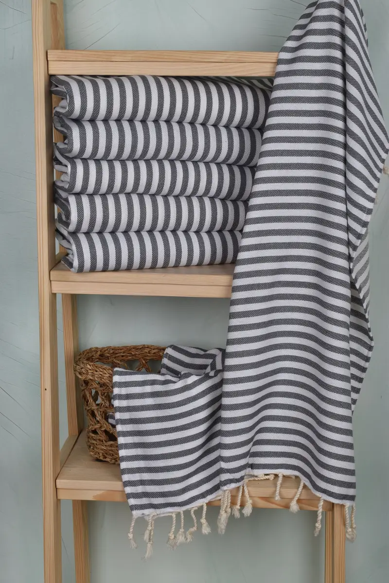Turkish Towel Monogram, Bride Gift, 40x18 Cotton Striped Towel, Bridesmaid Gifts, Wedding Favors, Wedding Gift, Gift For Her, Bridal Shower Gift - 3
