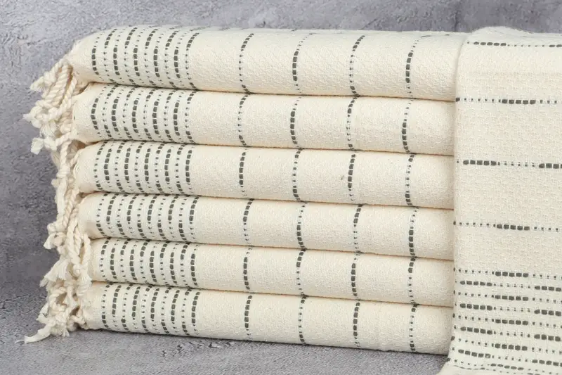 Bridesmaid Gifts, 36x18 Cotton Striped Design Towel, Family Gift, Monogrammed Hand Towel, Beach Theme Wedding Gift, Kitchen Towel, Travel Towel - 1