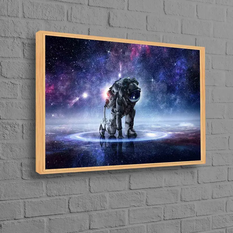 Stellar Canvas: Astronaut Lover's Space Landscape Art Print