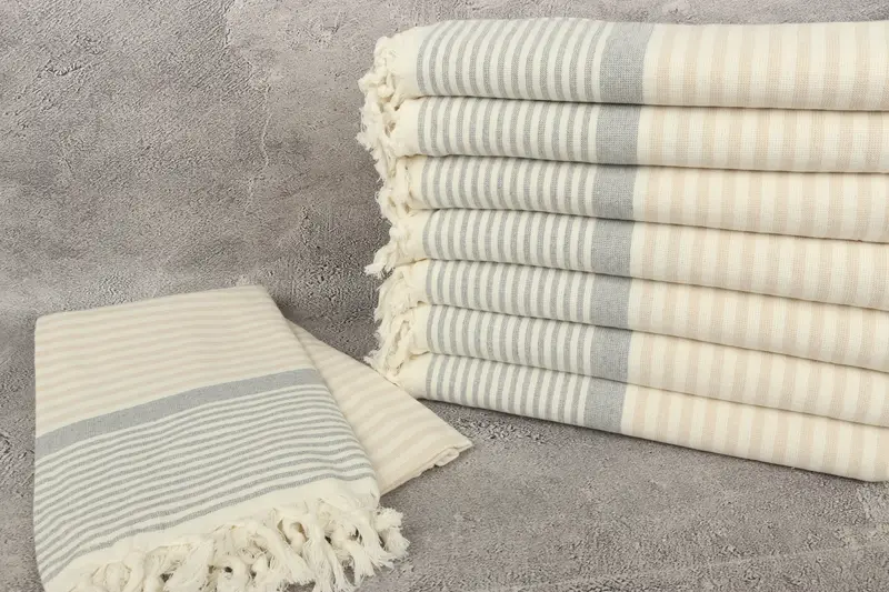 Custom Turkish Towel, Cotton towel, Travel towel, Summer Towel, Monogram Turkish Towel, 68x40 Cotton Striped Terry Towel, Spa Gift, Beach Towel Bulk - 2