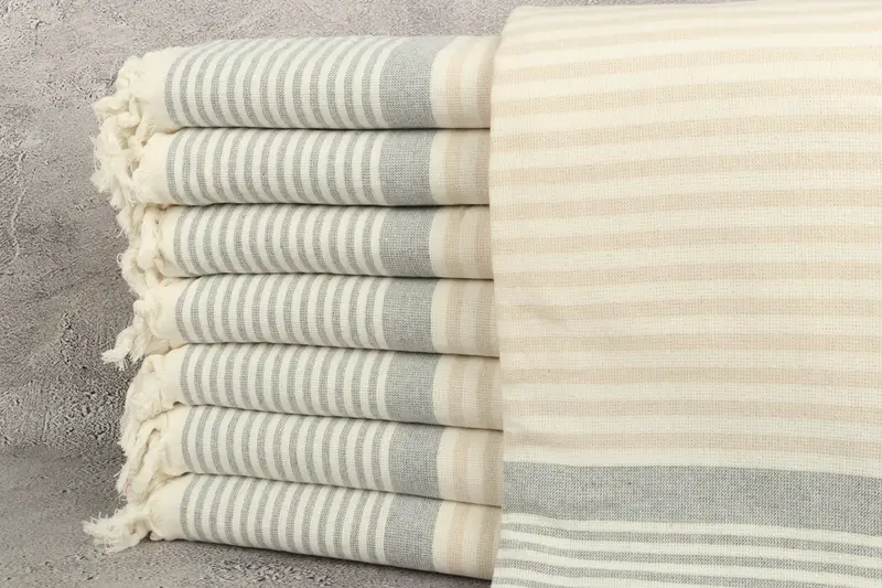 Custom Turkish Towel, Cotton towel, Travel towel, Summer Towel, Monogram Turkish Towel, 68x40 Cotton Striped Terry Towel, Spa Gift, Beach Towel Bulk - 1