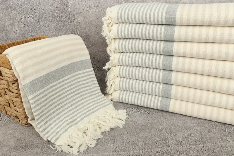 Custom Turkish Towel, Cotton towel, Travel towel, Summer Towel, Monogram Turkish Towel, 68x40 Cotton Striped Terry Towel, Spa Gift, Beach Towel Bulk - 3