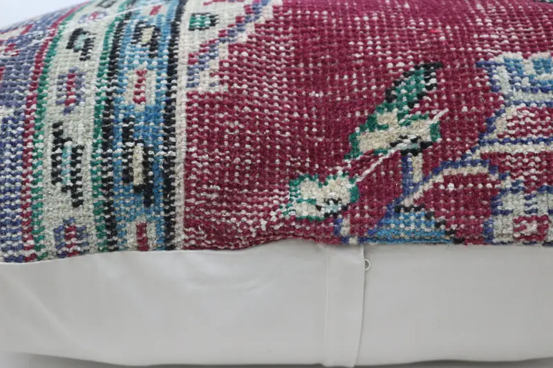 Ethnical Kilim Rug Pillow, Kilim Pillow Cover, 32x32 Red Cushion Cover, Traditional Pillow Cover, Cushion Case, Pillow for Couch - 6