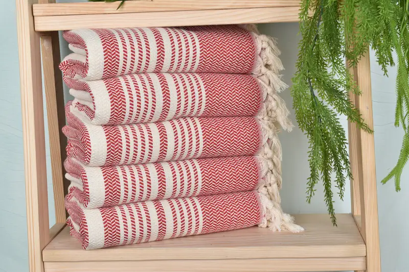 Turkish beach towel with fringe, Valentines Gift, Personalized Gift, Holiday Towel, 70x40 Cotton Striped Towel, Bachelorette Party Gifts, Thin towel - 2