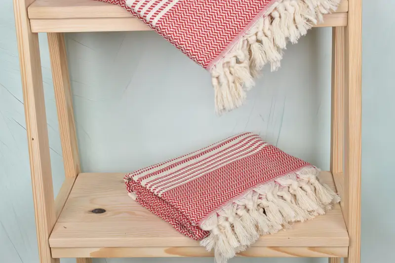 Turkish beach towel with fringe, Valentines Gift, Personalized Gift, Holiday Towel, 70x40 Cotton Striped Towel, Bachelorette Party Gifts, Thin towel - 5