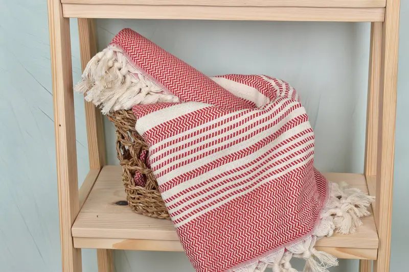 Turkish beach towel with fringe, Valentines Gift, Personalized Gift, Holiday Towel, 70x40 Cotton Striped Towel, Bachelorette Party Gifts, Thin towel - 4