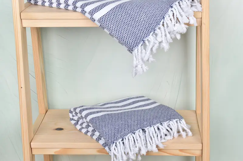 Employee Gifts, Turkish fouta towel for outdoor use, 68x40 Cotton Striped Towel, Monogram Turkish Towel, Embroidered Towel, Absorbent Turkish towel - 5