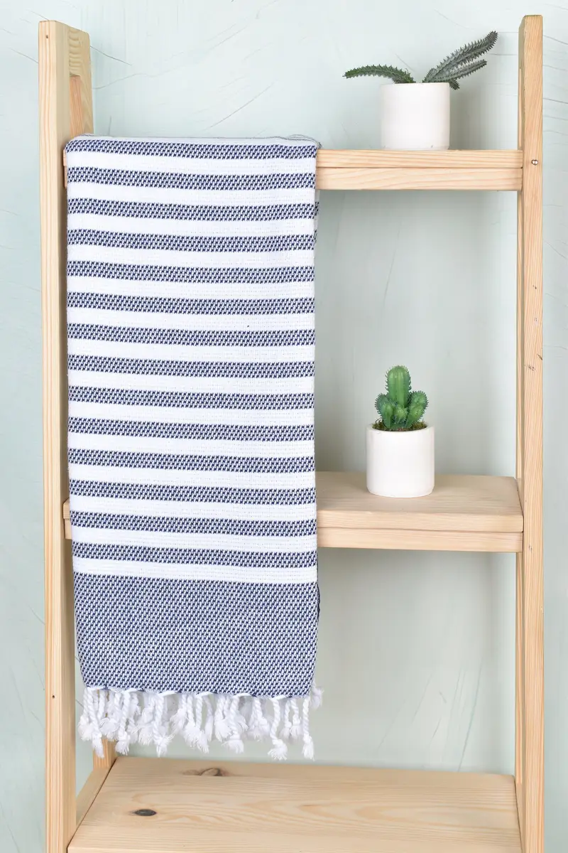 Employee Gifts, Turkish fouta towel for outdoor use, 68x40 Cotton Striped Towel, Monogram Turkish Towel, Embroidered Towel, Absorbent Turkish towel - 8