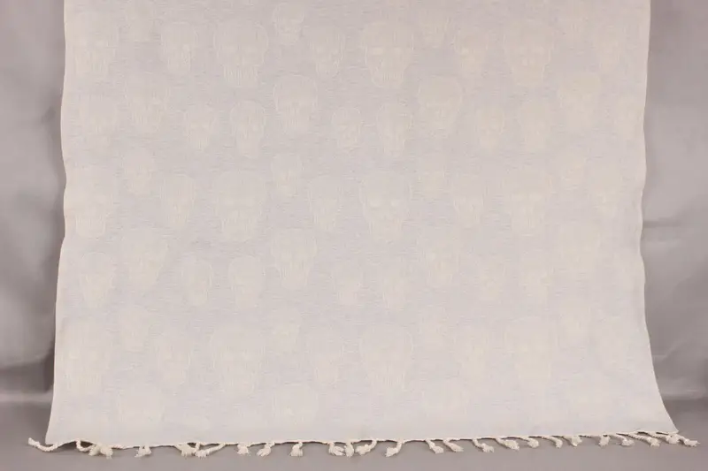 Light Gray Cotton Beach Towel Personalized, 36x67 Inches