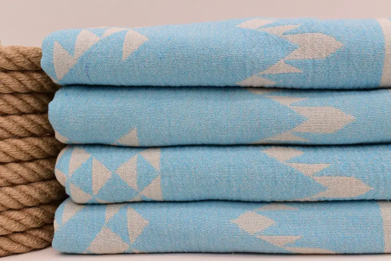 Hammam towel, Organic Towel, 70x40 Cotton Dolphin Patterned Towel, Sand-resistant towel, Beach Towel Bulk, Valentines Day Gift Idea, Sand-free towel - 7