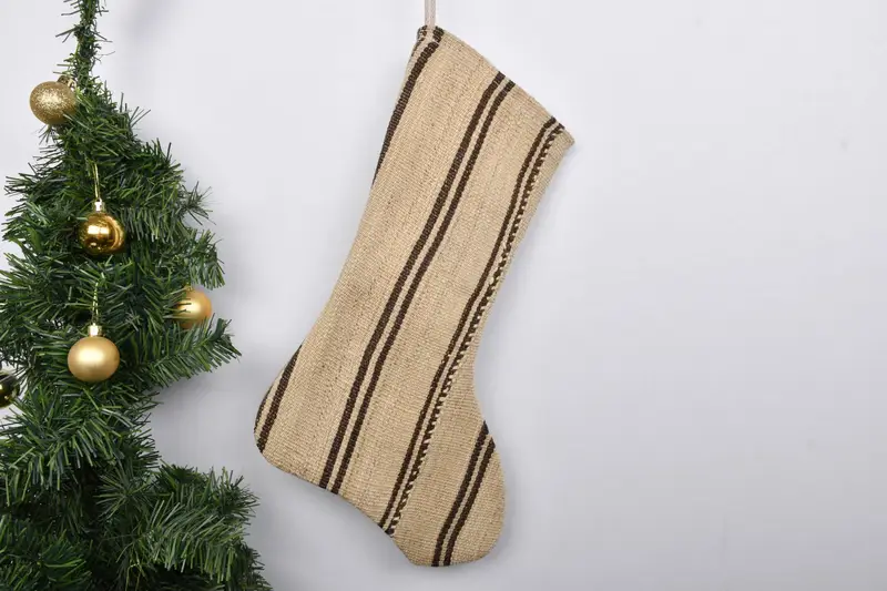 Noel Süsleri Deseni, 7 İnç Benzersiz Tatil Çorabı