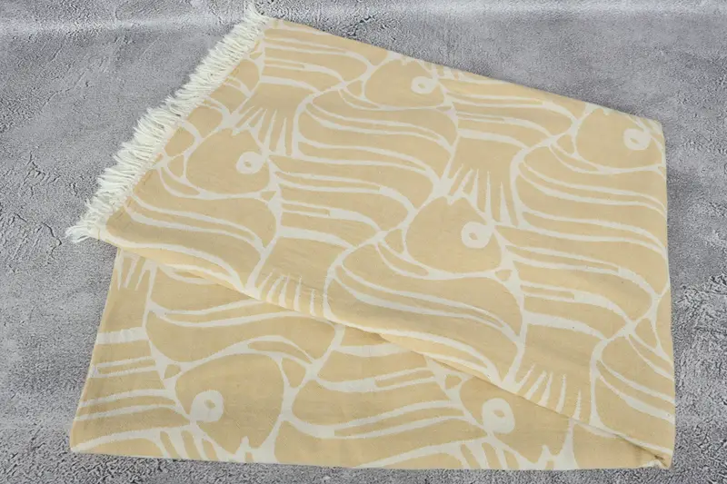 Beach Theme Bachelorette Party, Christmas Gift, Custom Wedding Gifts, 70x60 Cotton Fish Design Towel, Bridesmaid Gifts, Throw Blanket Couch - 6