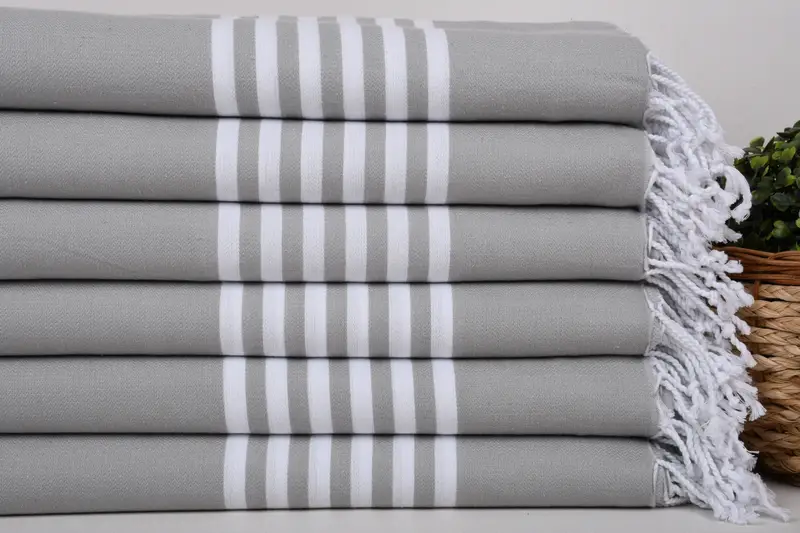 70x40 Cotton Striped Towel, Handmade Turkish Towel, Gift For Him, Quick-Dry Beach Towel, Engagement Gift, Bachelor Bachelorette Party Favors - 2