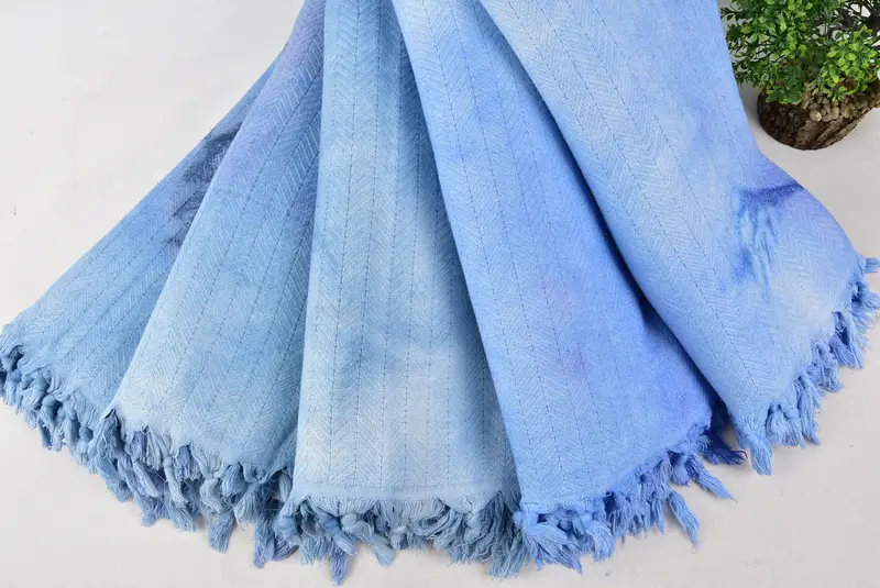 Monogram Blanket, Personalized Gifts, 92x68 Cotton Tie Dye Chevron Towel, First Wedding Anniversary Gift, Bridesmaid Favors, Custom Wedding Gifts - 4