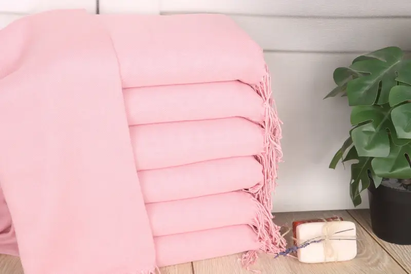 Summer Gift Turkish Scarf Solid Scarf 28x67 Inches Powder Pink Pashmina