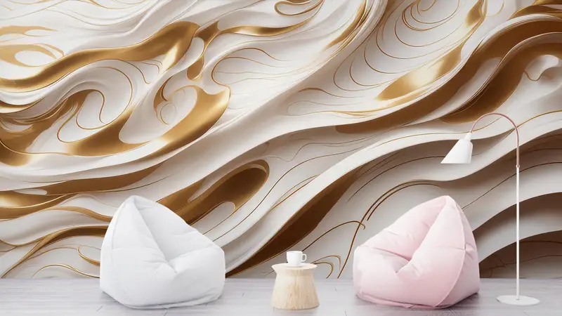 Soft Tones Wall Stickers, Wall Mural Wallpaper, Brown Wall Art, Modern Wall Poster, Abstract Wall Poster, Wall Art Decor, - 2