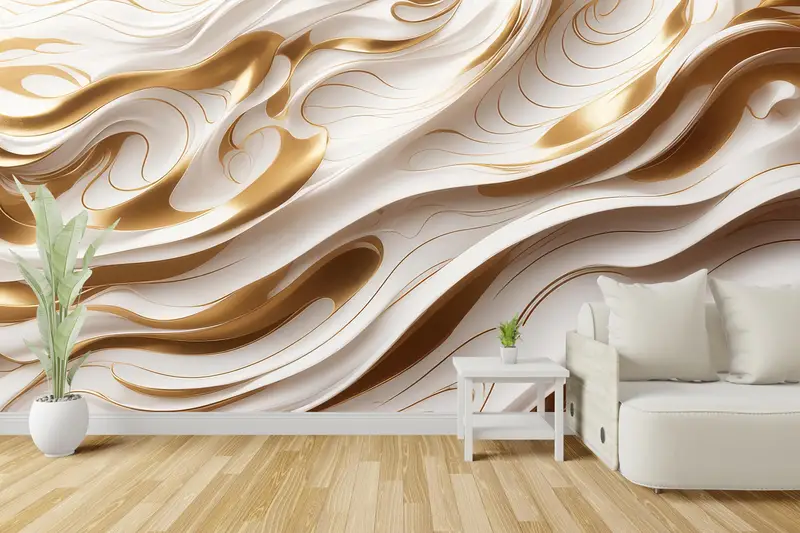 Soft Tones Wall Stickers, Wall Mural Wallpaper, Brown Wall Art, Modern Wall Poster, Abstract Wall Poster, Wall Art Decor, - 7