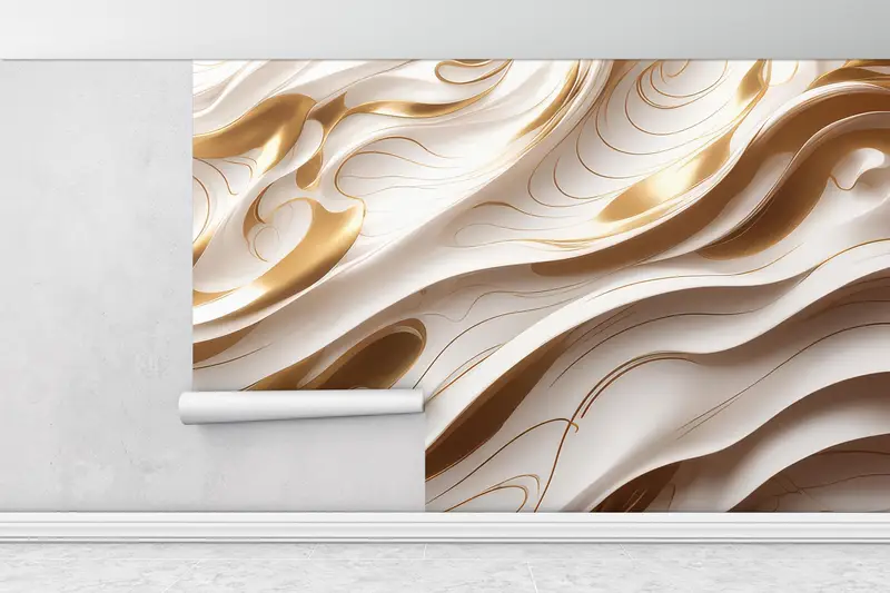 Soft Tones Wall Stickers, Wall Mural Wallpaper, Brown Wall Art, Modern Wall Poster, Abstract Wall Poster, Wall Art Decor, - 1