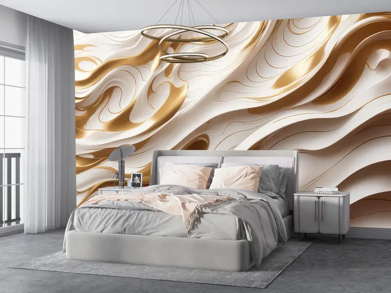 Soft Tones Wall Stickers, Wall Mural Wallpaper, Brown Wall Art, Modern Wall Poster, Abstract Wall Poster, Wall Art Decor, - 8