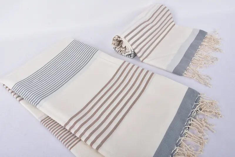 70x40 Cotton Striped Towel, Thin towel, Bridal Shower Gift, Valentines Day Gift For Him, Bachelor Bachelorette Party Favors, Turkish Towel Monogram - 7