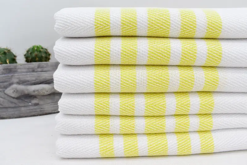 36x24 Cotton Herringbone Towel, Turkish Hand Towel, Personalized Kitchen Towel, Monogrammed Hand Towel, Personalize Gift, Towel With Name - 3