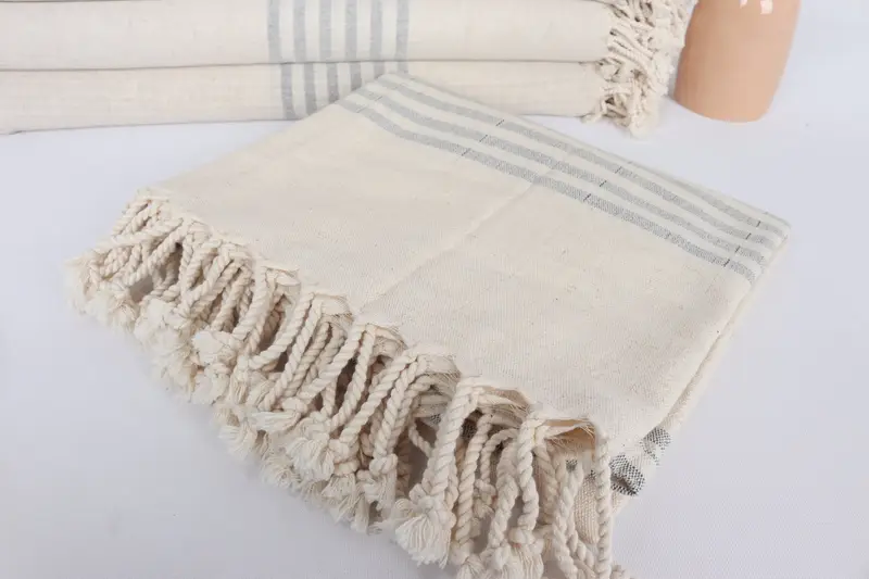 Travel towel, Welcome Wedding Gift, Valentines Day Gift For Her, 68x36 Linen Striped Towel, Bachelorette Party Decorations, Custom Beach Towel - 5
