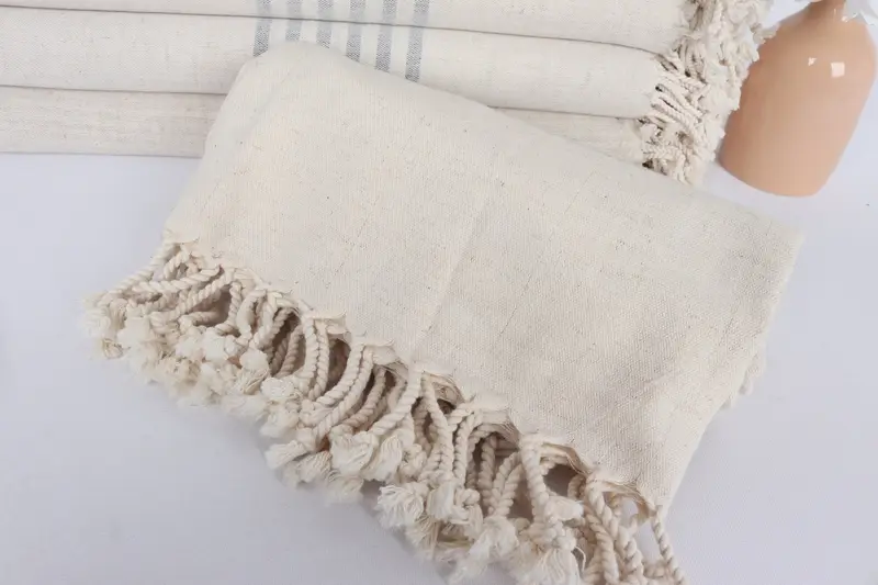 Travel towel, Welcome Wedding Gift, Valentines Day Gift For Her, 68x36 Linen Striped Towel, Bachelorette Party Decorations, Custom Beach Towel - 4
