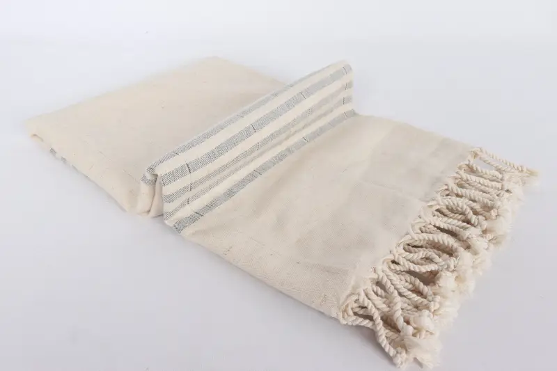 Travel towel, Welcome Wedding Gift, Valentines Day Gift For Her, 68x36 Linen Striped Towel, Bachelorette Party Decorations, Custom Beach Towel - 6