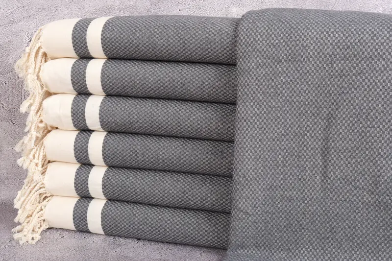 Monogram Towels, Bachelorette Party Favors, Wedding Shower Gift, Sand-free towel, 70x40 Cotton Striped Towel, Wedding Favors, Girls Weekend Favors - 1