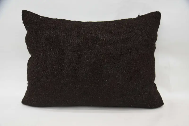 Throw Brown Pillow, Antique 20x28 inch Pillow Sham, Baby Shower Gift Plaid Cushion - 1