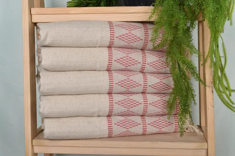 Gift For Him, 40x20 Linen Kilim Design Towel, Gift For Coworker, Turkish Hand Towel, Personalized Hand Towel, Wedding Favors, Bridesmaid Towel - 1