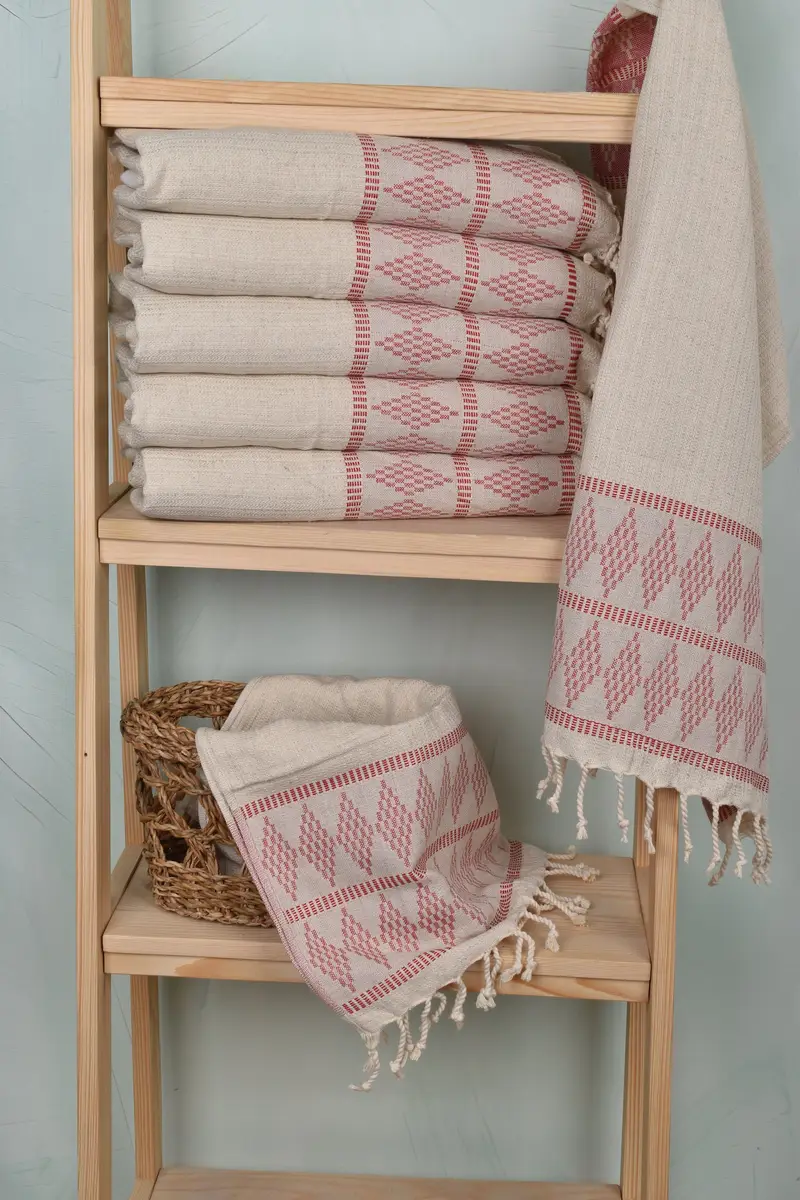 Gift For Him, 40x20 Linen Kilim Design Towel, Gift For Coworker, Turkish Hand Towel, Personalized Hand Towel, Wedding Favors, Bridesmaid Towel - 3